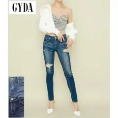 GYDA SIDE RIPPED スキニーデニムパンツ XS