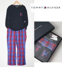 新品箱付き【トミーヒルフィガー】３点セット 長袖カットソー パンツ スリッパ L
