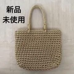 【新品未使用】ZARA BASIC ザラベーシック 編み 鞄 バッグ ゴールドのサムネイル