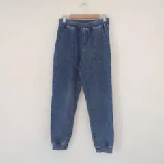 GUジョガーパンツ デニム風 160サイズ