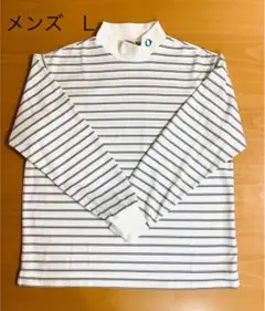 ストライプ ハイネック カットソー L ゴルフウェア　イグニオ
