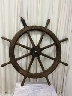 木製舵輪 船ハンドル - メルカリ