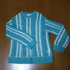 Mélan Cleuge ストライプ ニット　緑