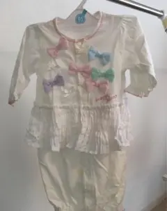 メゾピアノ リボンいっぱい2wayオール サイズ　50〜70