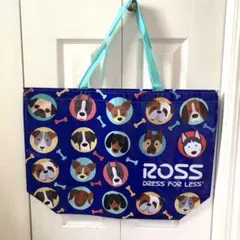 【日本未発売】ROSS 大容量　エコバッグ　パグ　ブルドッグ　シベリアハスキー