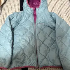 mont-bell 水色/紫色 キルティングダウンコート