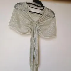 ラメ入り 透かし編み ショール ストール パーティー