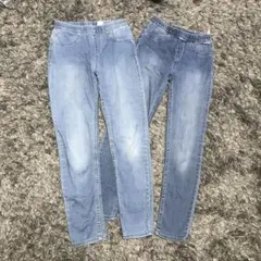 h&m KIDS ストレッチスキニージェギンスパギンスレギパン140cm2本