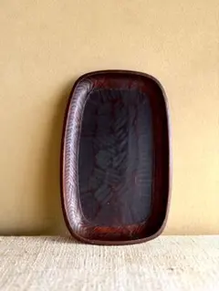 讃岐くり抜き盆 【希少/民芸品】小判型 オーバルトレイ 古道具 手彫り 茶懐石