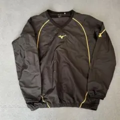 Mizuno 長袖 Vネック 2XL ブラック/イエロー