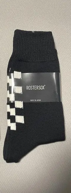 ROSTERSOX チェッカーフラッグ柄　ソックス 25-27cm