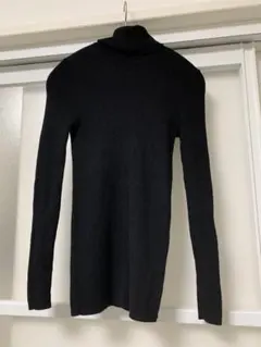ROPE ブラック タートルネックセーター