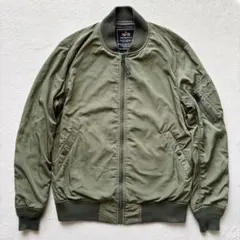 アルファインダストリーズ MA-1 ライト フライトジャケット カーキ Lサイズ