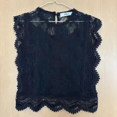 【お値下げ】DHOLIC 黒レース ノースリーブトップス