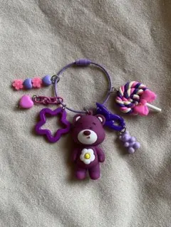 じゃらじゃらキーホルダー バッグチャーム くま