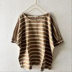 新品☆studio CLIP コットンボーダープルオーバー