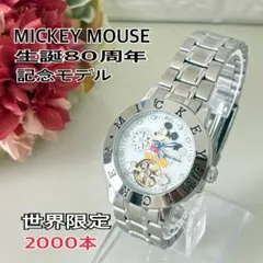 【世界2000本限定】ミッキーマウス 生誕80周年記念腕時計 ラブアワーズ 美品