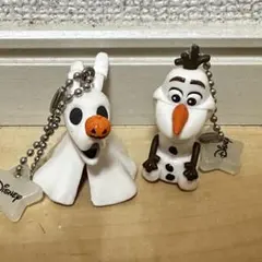 【美品】 オラフ ゼロ ディズニー カラーコレクション チャーム カプセルトイ