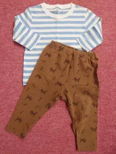 ベビー服 80サイズ 無地良品トップス　ユニクロレギンス