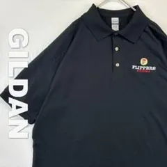 2094 GILDAN 企業ロゴ刺繍 Tシャツ ブラック Lサイズのサムネイル
