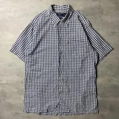 ラルフローレンスポーツ ギンガムチェック 半袖シャツ　ボタンダウン スリット