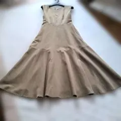 KOBE LETTUCE♥ノースリーブ　ロングフレアワンピース ベージュ
