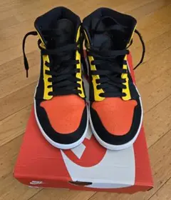 Nike Air Jordan 1 Mid オレンジ/黒/黄色