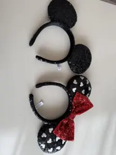 ミッキーミニーカチューシャ 2点セット