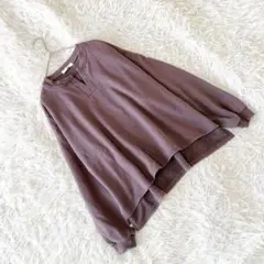 《サマンサモスモスブルー》(F) スキッパースウェットプルオーバー カジュアル