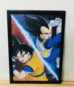 VA57 ドラゴンボール 超BIGイラスト 一番くじ【額付】孫悟空＆ベジータ
