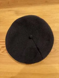 ニットベレー帽　黒