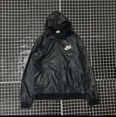 Nike フード付き ブラック ナイロンジャケット
