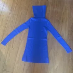 theory タートルネックセーター 100%カシミヤ 青　クリーニング済み