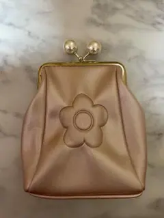 【新品】MARY QUANT パールがま口 ポーチ ピンク