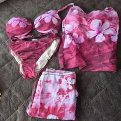 水着　花柄　4点セット　他