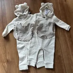 【新品未使用】baby GAP クリーム色 ロンパース 2ピースセット