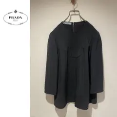イタリア製 PRADA ピンタック ブザム ブラウス / プラダ プルオーバーのサムネイル
