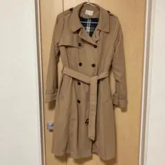 オリーブデオリーブトレンチコート チェック裏地