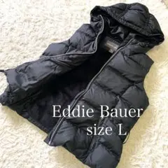 Eddie Bauer エディバウアー　 ダウンベスト　 L ブラック　ベルト