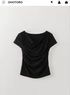 ohotoro 2way tops 半袖　blackのサムネイル