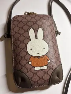 美品✨　ミッフィー　スマホ ショルダーバック　ブラウン　しまむら