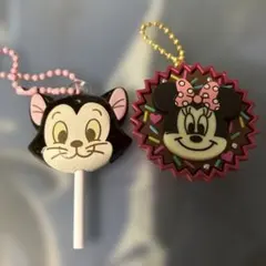 ディズニー フィガロ ミニー マスコット キーホルダー 2点セット