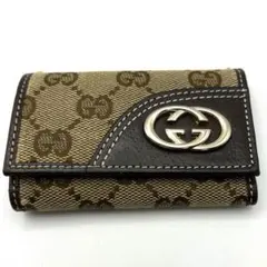 GUCCI GGキャンバス 6連キーケース AB 美品