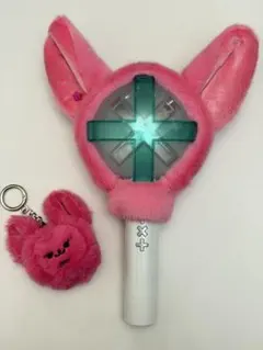 TXT ペンライト ペンライトカバー スビン ヨンジュン TXTペンライトカバー ピンク ヨンジュン キツネ モア棒 MOA棒カバー