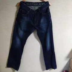 Calvin Klein Jeans ストレートデニム 中古加工ストレッチ