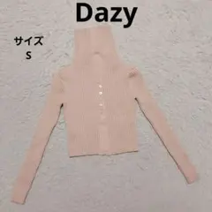 Dazy リブニット カーディガン 2WAY ピンク S セシル風 きれいめ