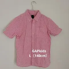 GapKids 半袖シャツ L (10) ピンク ギンガムチェック