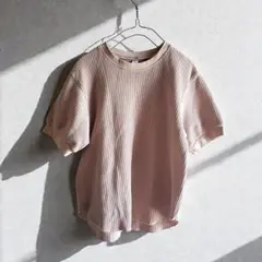 ユニクロ/ワッフルクルーネックT