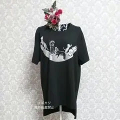 美品✨TOKUKO 1er VOL フランスの街 ロングチュニック 黒系 刺繍