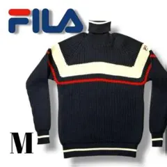 希少！ヴィンテージFILA＊美品 M タートルネックニット イタリア製 レア商品